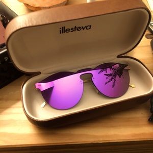 Illesteva Leonard Mask glasses in pink